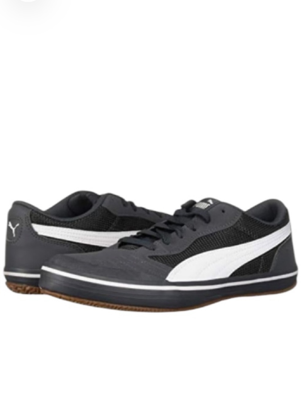 PUMA gray white suede leather lace up athletic sneakers size 11